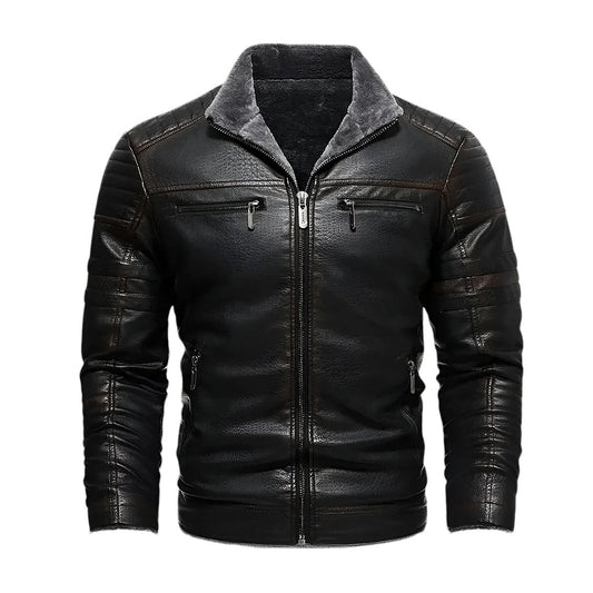 Benjamin Sherpa Men Leather Jacket