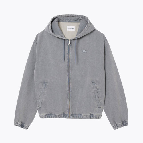 L.C Washed Effect Denim Hooded Jacket